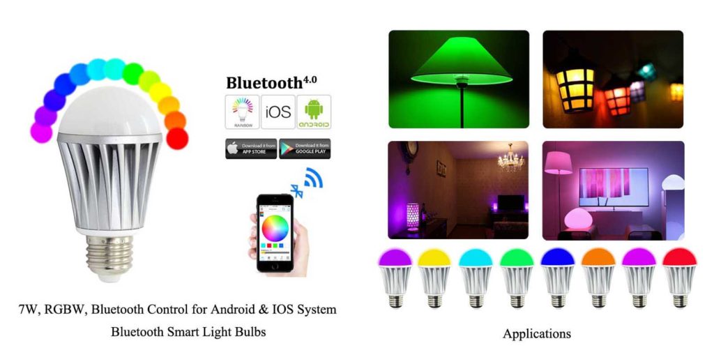 7w rgbw bluetooth smart light boxes