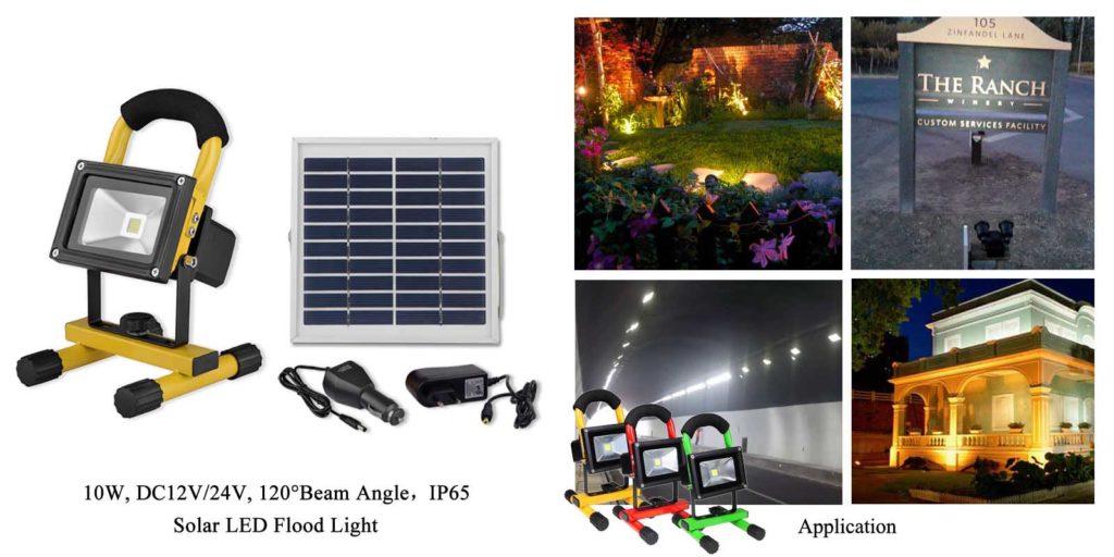 Solar LED Flood Light 10 watts outdoor lighting