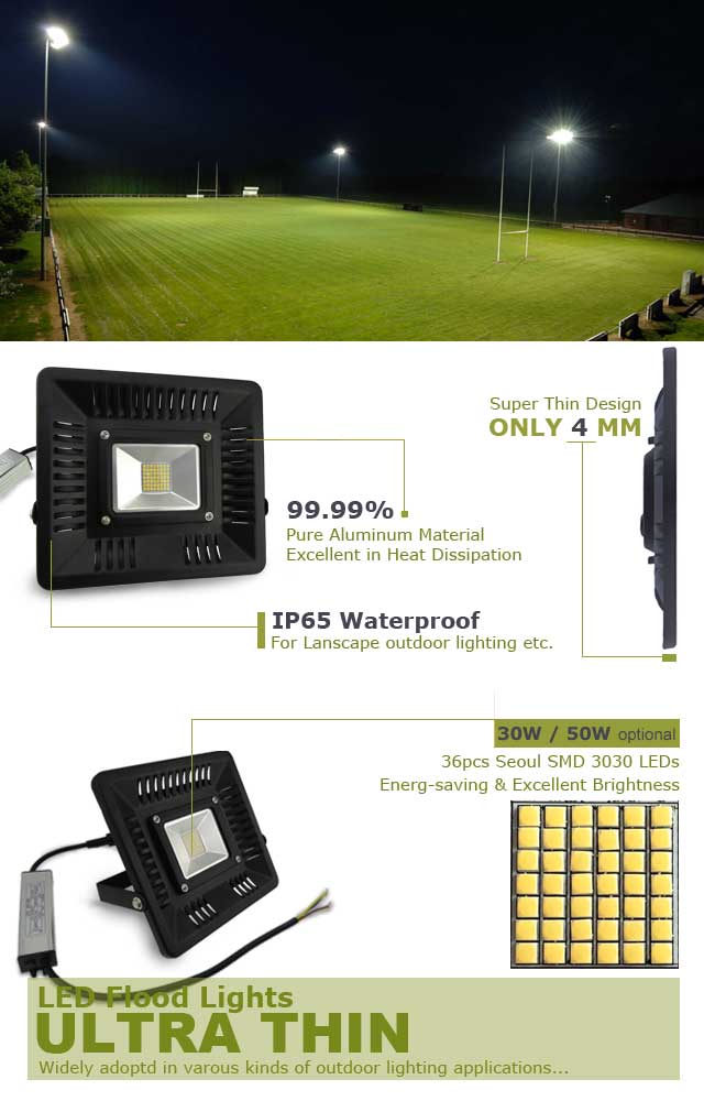 ultra thin led flood lights outdoor lighting waterproof